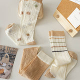 RETRO COLOR BLOCKED BREATHABLE MID CALF SOCKS_CWMS0648