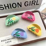 COLORBLOCK TULIP HAIR CLAW FLORAL ACETATE CLIP_CWAHA5755