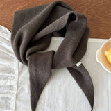 Pure Wool Knit Triangle Scarf Multi-Use_Cwov00279
