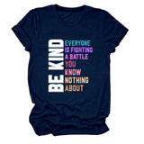 Trendy Womens Tee With Kindness Slogan