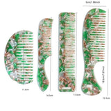 COMFORTABLE GREEN ACETATE COMB FOR SILKY HAIR_CWMM6431