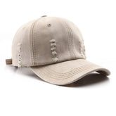 Vintage Washed Distressed Denim Baseball Cap_Cwah0896