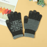 Winter Gloves Octagonal Flower Wool Gloves_Cwag0172