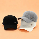 Winter Knit Baseball Cap Women Solid Warm Hat_Cwah04724