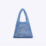 SOLID COLOR HOLLOW COTTON ROPE HAND WOVEN BAG_CWAB4684