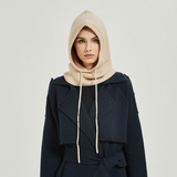 CASHMERE BALACLAVA HAT KNIT HOOD SCARF FOR HER_CWAH3994