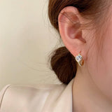 Valentines Day New Design Zircon Heart Earrings