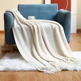 SOFT AND WARM KNIT TASSEL BLANKET FOR BED SOFA_CWMM0186