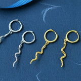 PERSONALIZED EXAGGERATED LONG SNAKE EARRINGS_CWAJE1725