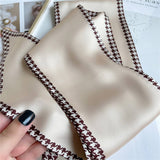 THIN SIMPLE GEOMETRIC LONG SILK HEAD SCARF_CWASC1521