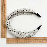 2025 New Black White Polka Dot Headband Chic_Cwaha07522