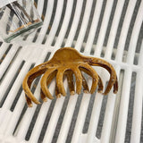 Cwaha5107_Vintage Oil Painting Wood Grain Hair Claw Clip