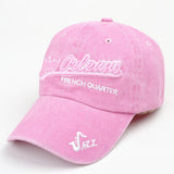 Washed Letter Embroidery Baseball Cap Sun Hat Cwah1132