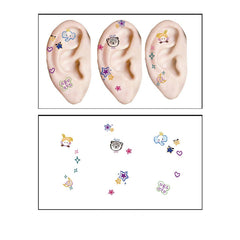 Waterproof Ear Tattoos Cute Cartoon Set_Cwmm8395