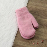 Womens Solid Color Rabbit Fur Full Finger Gloves_Cwag00592