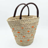 Women Clutch Rattan Woven Wicker Purse Bucket Bag_Cwab0820