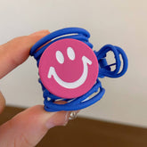 SMILEY FACE PONYTAIL HAIR CLAW CLIPS FOR WOMENS_CWAHA0291