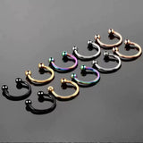 C SHAPED BALL LIP RING STAINLESS STEEL PIERCING_CWMM9586