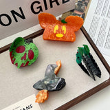 PUMPKIN WITCH HAT HAIR CLAW MEDIUM ACETATE CLIP_CWAHA5712