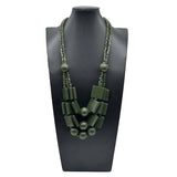 Wooden Beads Three-Layer Handmade Necklace_Cwmm4976