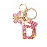 CRYSTAL LETTER SEQUIN RESIN KEYCHAIN_CWAJE0663
