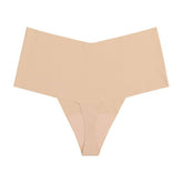 HIGH WAISTED LARGE SIZE SEAMLESS ICE SILK THONG_CWMU0079