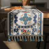 CONTRAST FABRIC FESTIVE TABLECLOTH_CWMM0998