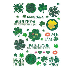 GLITTER LEAF CARTOON TATTOO STICKERS FOR PARTY_CWMM8250