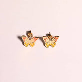 RETRO EXAGGERATED BUTTERFLY ELEMENT EARRINGS_CWMM5517