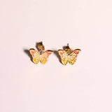 RETRO EXAGGERATED BUTTERFLY ELEMENT EARRINGS_CWMM5517