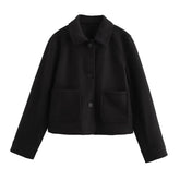 Casual Wool Lapel Blazer With Stylish Everything