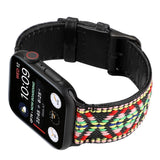 APPLE WATCH IWATCH9 ETHNIC STYLE LEATHER STRAP_CWWW0059