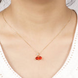 Pearl Zircon Titanium Steel Necklace