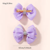HANDMADE GLITTER BOW HAIR CLIP SET FOR GIRLS_CWAHA6734