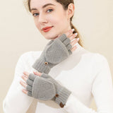 Winter Cold Protection Warm Half Finger Gloves_Cwmm2884