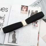 Cwabe0550_Perforation Free Metal Square Buckle Elastic Belt