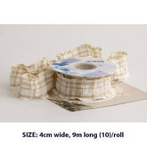 COLORFUL PUFF PLAID RIBBON FISHTAIL YARN RIBBON_CWMM5777