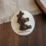 Handmade Bunny Cherry Fabric Hair Clip_Cwaha08354