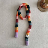 COLORBLOCK SKINNY STRIPE SCARF CHIC SUMMER WRAP_CWASC2301