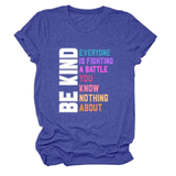 Trendy Womens Tee With Kindness Slogan
