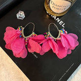 V-Shaped Beaded Tassel Earrings Bold Statement_Cwmm6161