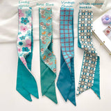 BLUE TIE BAG SOUVENIR RIBBON SCARF_CWASC0716