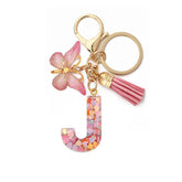 CRYSTAL LETTER SEQUIN RESIN KEYCHAIN_CWAJE0663