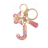 CRYSTAL LETTER SEQUIN RESIN KEYCHAIN_CWAJE0663