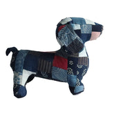 HANDCRAFTED INDIGO PATCHWORK FABRIC ANIMAL DOLL_CWMM6041