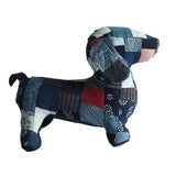 HANDCRAFTED INDIGO PATCHWORK FABRIC ANIMAL DOLL_CWMM6041