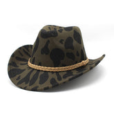 THICKENED FABRIC COW PATTERN WESTERN COWBOY HAT_CWAH2555