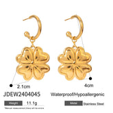HIGH END LOVE FOUR LEAF CLOVER EARRINGS_CWAJE1895