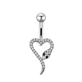 SNAKE CZ NAVEL RING BELLY BUTTON PIERCING JEWELRY_CWMM9367