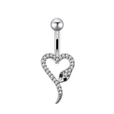 SNAKE CZ NAVEL RING BELLY BUTTON PIERCING JEWELRY_CWMM9367